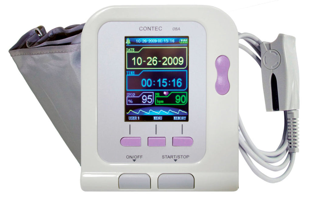 Tensiomètre Digital à Brassage CONTEC – Adulte + Capteur SpO2 Intégré